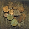 Copper coins from the warship Vasa.